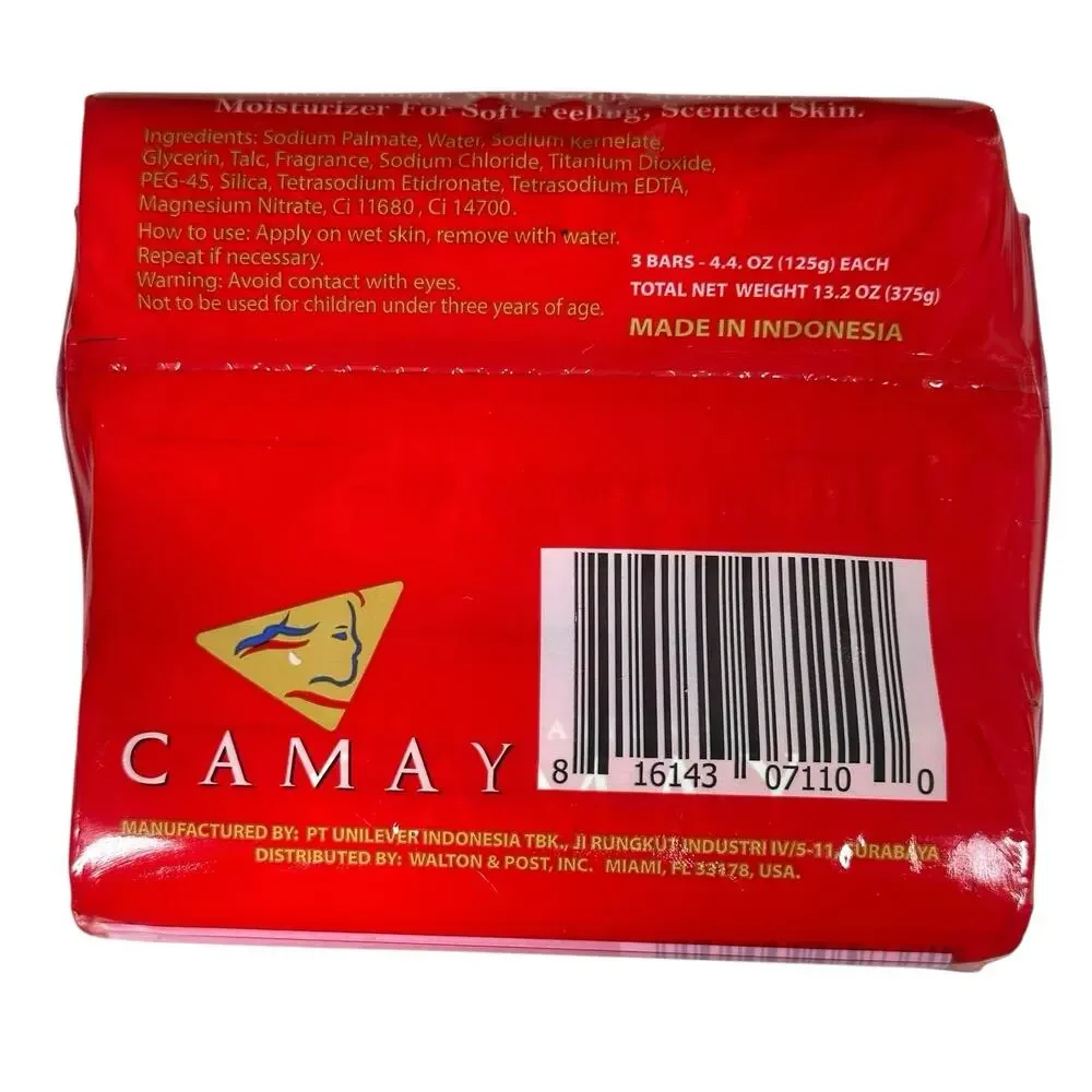 Camay Classic Pink Soap Softly Scented Beauty Bar 3 Pack Bath Bars 4.4oz Vintage